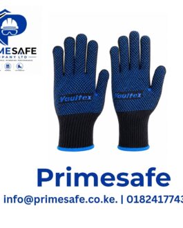 Vaultex blue cotton dotted gloves