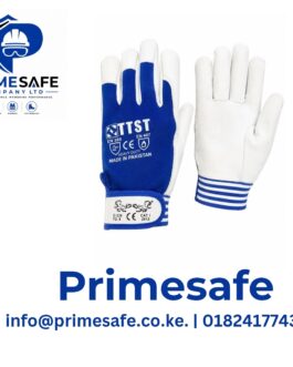 Blue white driver gloves