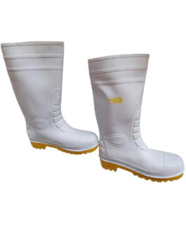 White Steel Toe Gumboot