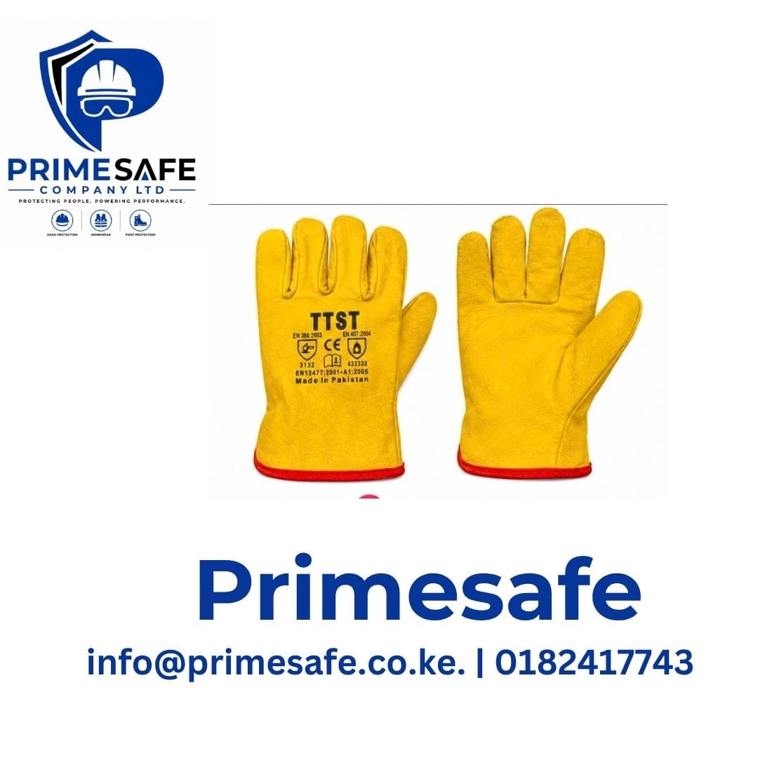 Yellow TTST Leather gloves